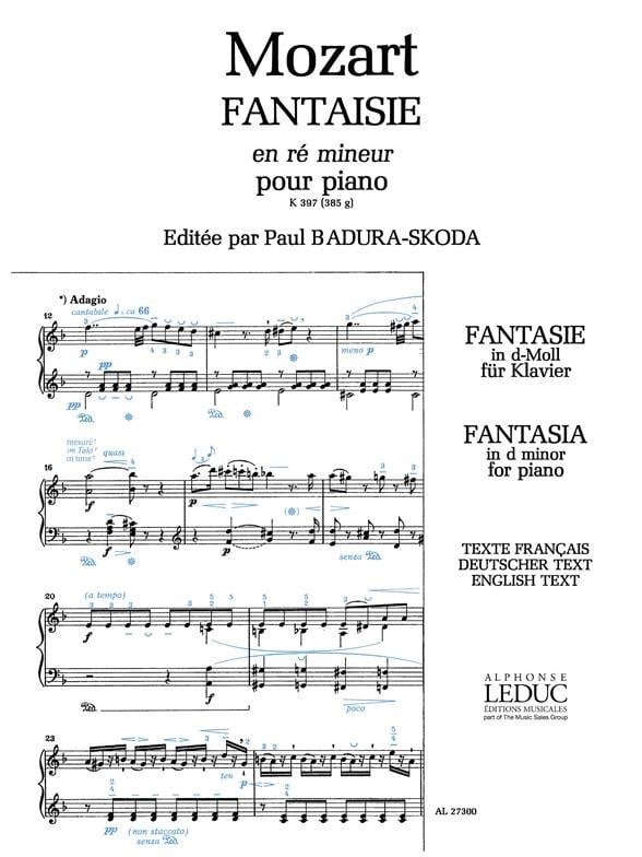 Fantaisie En Re Mineur -K397